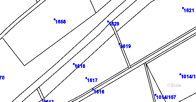 Parcela st. 1013/2 v KÚ Žebrák, Katastrální mapa