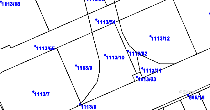 Parcela st. 1113/10 v KÚ Žebrák, Katastrální mapa