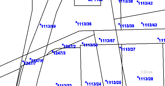 Parcela st. 1113/56 v KÚ Žebrák, Katastrální mapa