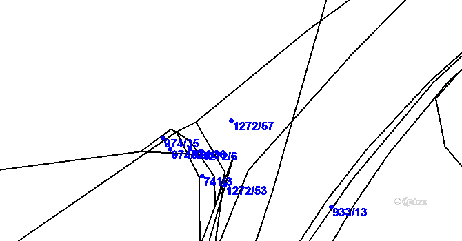Parcela st. 1272/57 v KÚ Žebrák, Katastrální mapa
