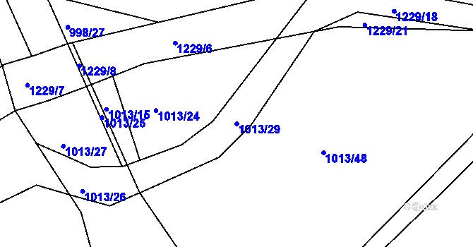 Parcela st. 1013/29 v KÚ Žebrák, Katastrální mapa