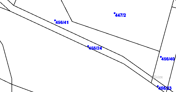 Parcela st. 456/24 v KÚ Žehuň, Katastrální mapa