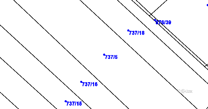Parcela st. 737/5 v KÚ Horka u Žehušic, Katastrální mapa