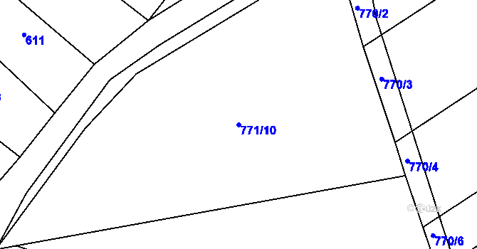 Parcela st. 771/10 v KÚ Horka u Žehušic, Katastrální mapa