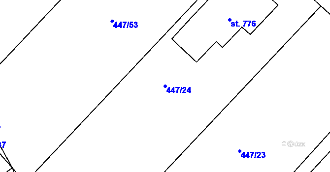 Parcela st. 447/24 v KÚ Horka u Žehušic, Katastrální mapa