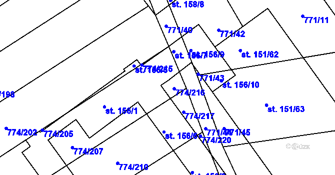 Parcela st. 151/44 v KÚ Horka u Žehušic, Katastrální mapa