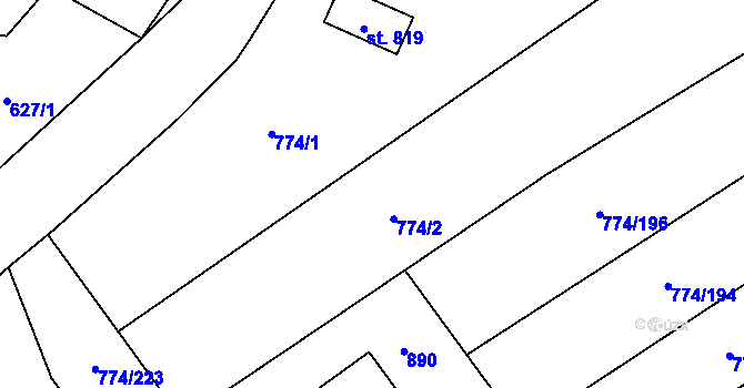 Parcela st. 774/2 v KÚ Horka u Žehušic, Katastrální mapa