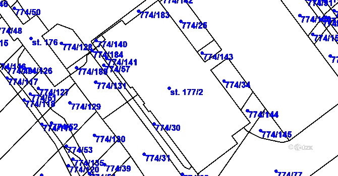Parcela st. 177/2 v KÚ Horka u Žehušic, Katastrální mapa