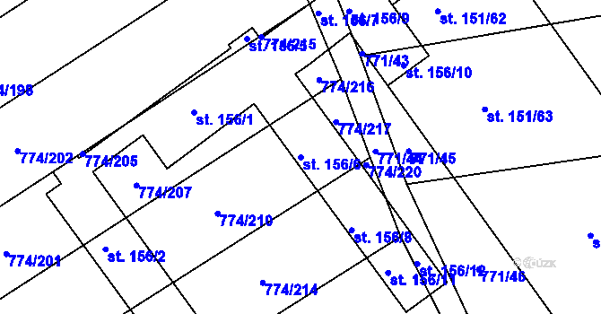Parcela st. 156/6 v KÚ Horka u Žehušic, Katastrální mapa
