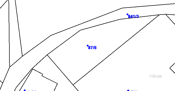 Parcela st. 87/5 v KÚ Horka u Žehušic, Katastrální mapa