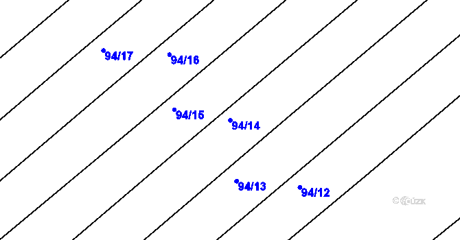 Parcela st. 94/14 v KÚ Horka u Žehušic, Katastrální mapa