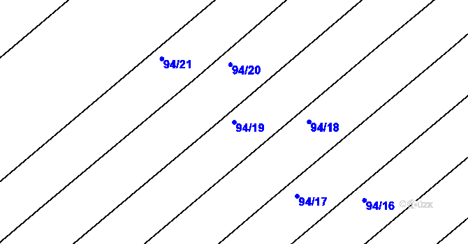 Parcela st. 94/19 v KÚ Horka u Žehušic, Katastrální mapa