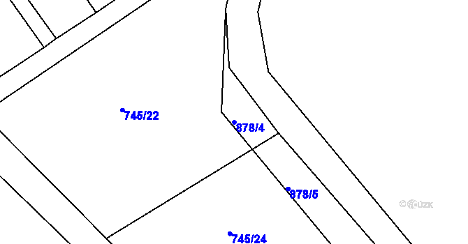 Parcela st. 878/4 v KÚ Horka u Žehušic, Katastrální mapa