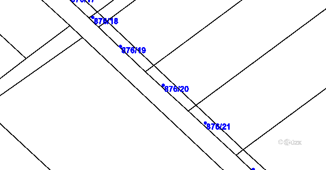 Parcela st. 876/20 v KÚ Horka u Žehušic, Katastrální mapa
