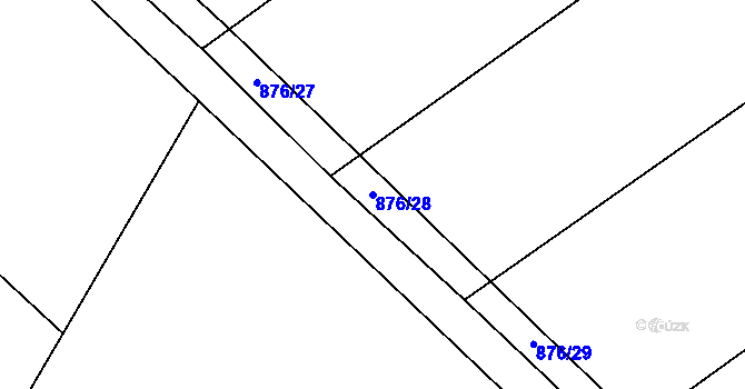 Parcela st. 876/28 v KÚ Horka u Žehušic, Katastrální mapa