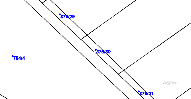 Parcela st. 876/30 v KÚ Horka u Žehušic, Katastrální mapa