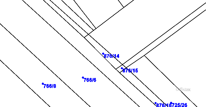 Parcela st. 876/14 v KÚ Horka u Žehušic, Katastrální mapa