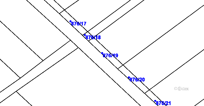 Parcela st. 876/19 v KÚ Horka u Žehušic, Katastrální mapa