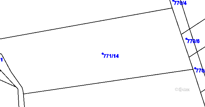 Parcela st. 771/14 v KÚ Horka u Žehušic, Katastrální mapa