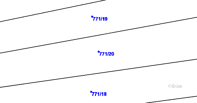 Parcela st. 771/20 v KÚ Horka u Žehušic, Katastrální mapa