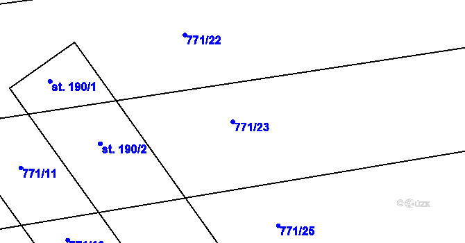 Parcela st. 771/23 v KÚ Horka u Žehušic, Katastrální mapa