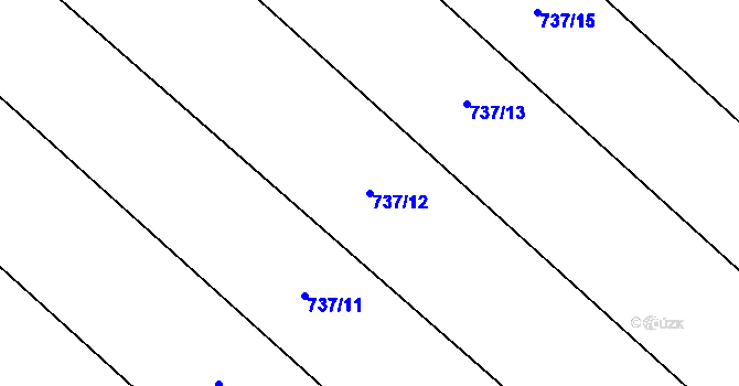 Parcela st. 737/12 v KÚ Horka u Žehušic, Katastrální mapa