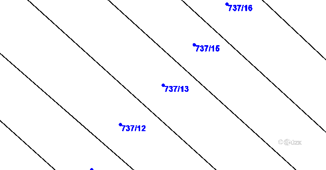 Parcela st. 737/13 v KÚ Horka u Žehušic, Katastrální mapa