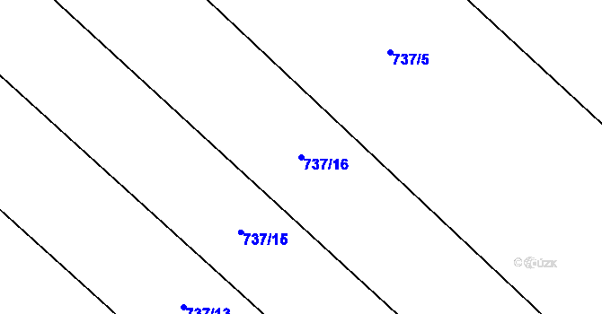Parcela st. 737/16 v KÚ Horka u Žehušic, Katastrální mapa