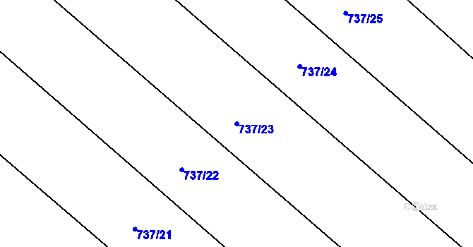 Parcela st. 737/23 v KÚ Horka u Žehušic, Katastrální mapa