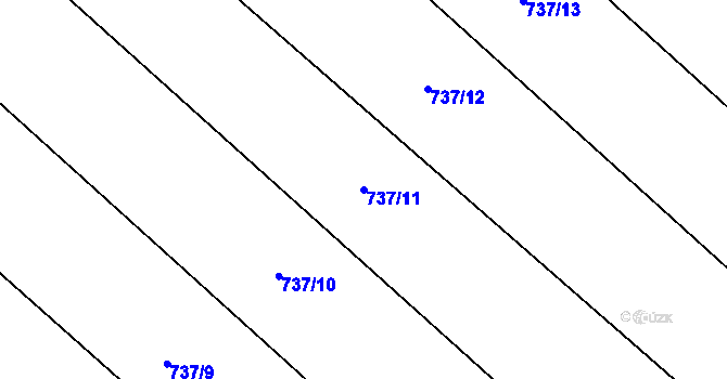 Parcela st. 737/11 v KÚ Horka u Žehušic, Katastrální mapa