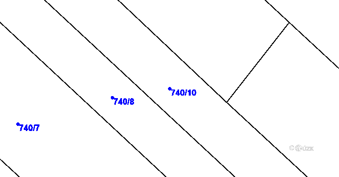 Parcela st. 740/10 v KÚ Horka u Žehušic, Katastrální mapa