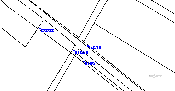 Parcela st. 740/16 v KÚ Horka u Žehušic, Katastrální mapa