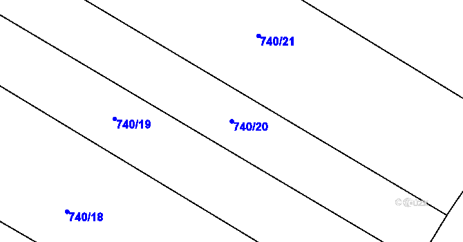 Parcela st. 740/20 v KÚ Horka u Žehušic, Katastrální mapa