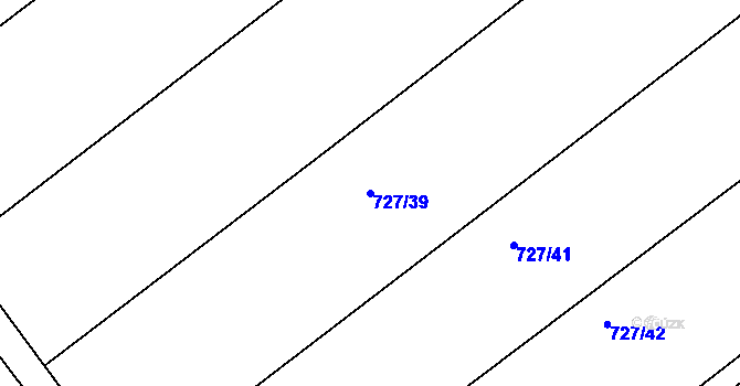 Parcela st. 727/39 v KÚ Horka u Žehušic, Katastrální mapa