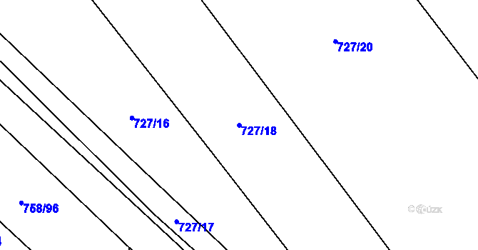 Parcela st. 727/18 v KÚ Horka u Žehušic, Katastrální mapa