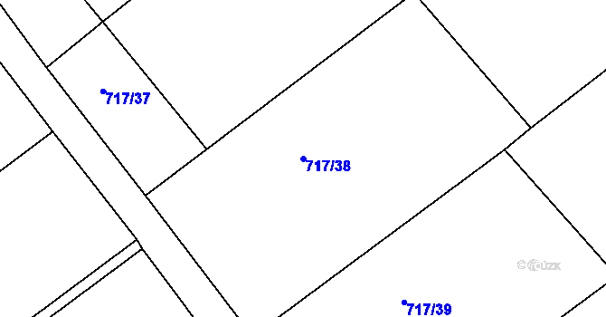 Parcela st. 717/38 v KÚ Horka u Žehušic, Katastrální mapa