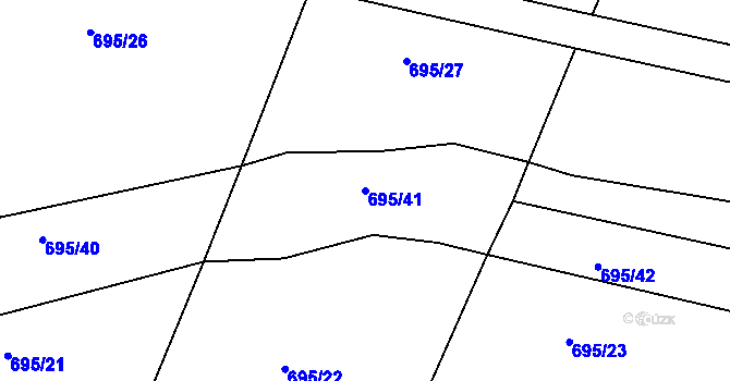 Parcela st. 695/41 v KÚ Horka u Žehušic, Katastrální mapa
