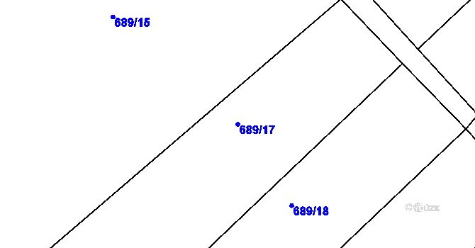 Parcela st. 689/17 v KÚ Horka u Žehušic, Katastrální mapa