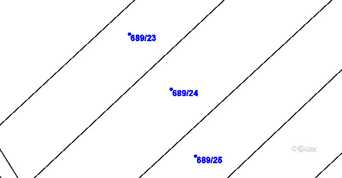 Parcela st. 689/24 v KÚ Horka u Žehušic, Katastrální mapa