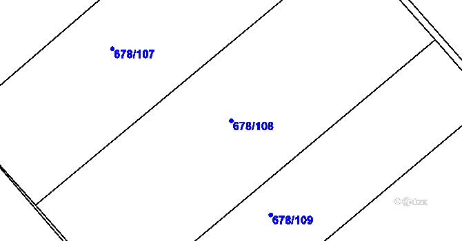Parcela st. 678/108 v KÚ Horka u Žehušic, Katastrální mapa
