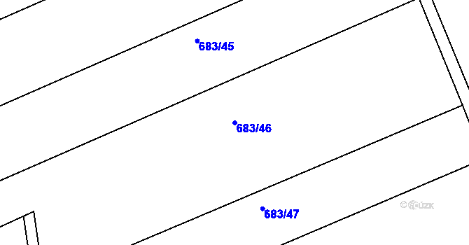 Parcela st. 683/46 v KÚ Horka u Žehušic, Katastrální mapa