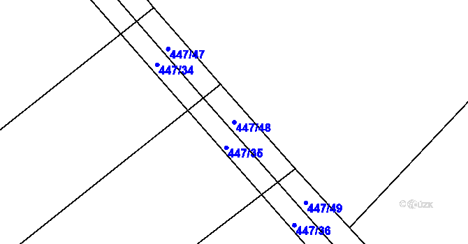 Parcela st. 447/48 v KÚ Horka u Žehušic, Katastrální mapa