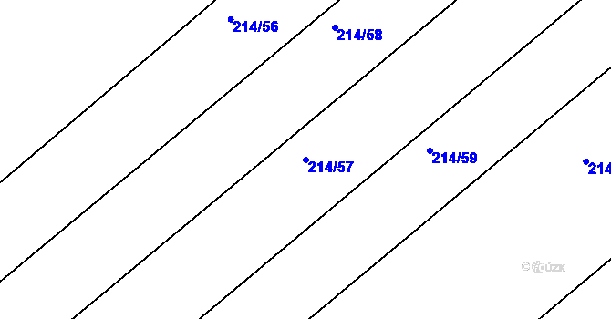 Parcela st. 214/57 v KÚ Horka u Žehušic, Katastrální mapa