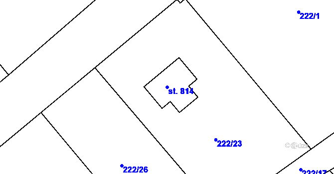 Parcela st. 814 v KÚ Horka u Žehušic, Katastrální mapa