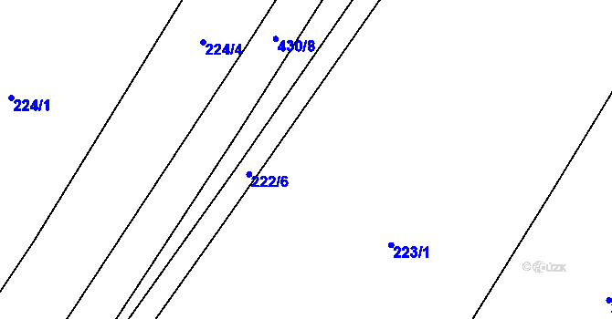 Parcela st. 223/5 v KÚ Horušice, Katastrální mapa