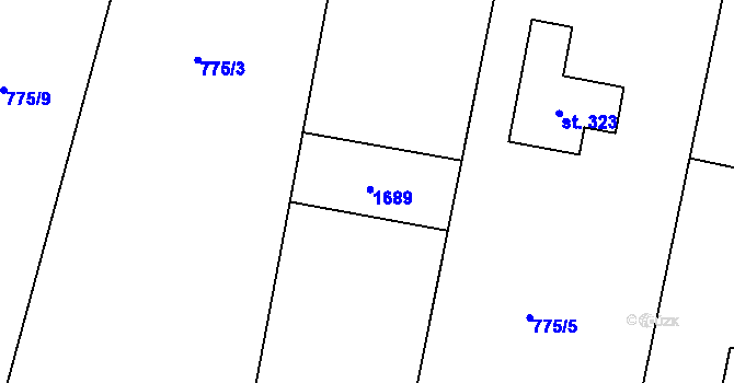 Parcela st. 166 v KÚ Želeč u Tábora, Katastrální mapa