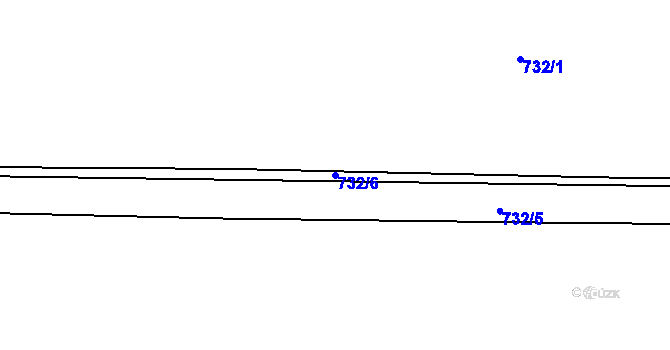 Parcela st. 732/6 v KÚ Želeč u Tábora, Katastrální mapa