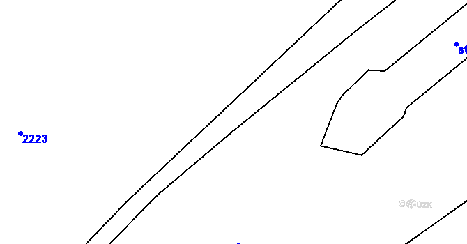 Parcela st. 602/2 v KÚ Želeč u Žatce, Katastrální mapa
