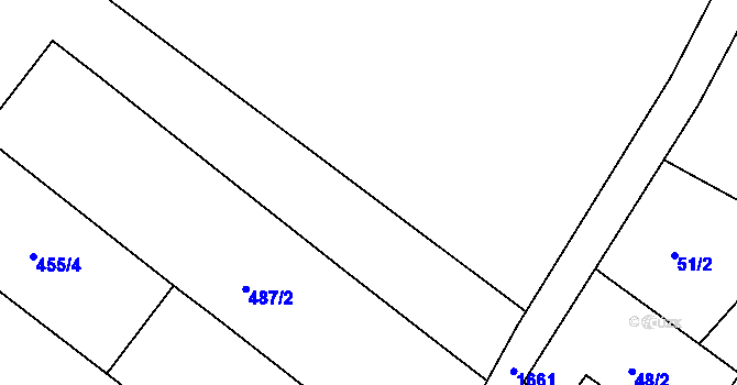 Parcela st. 487/6 v KÚ Želeč u Žatce, Katastrální mapa