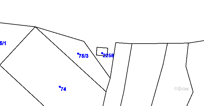 Parcela st. 2258 v KÚ Želeč u Žatce, Katastrální mapa